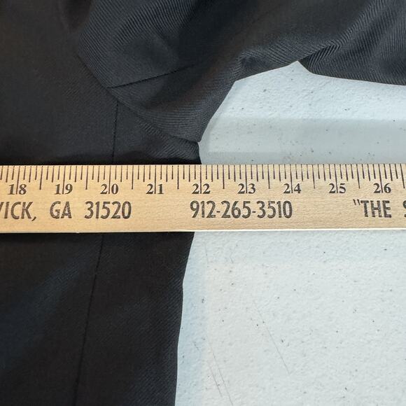 Banana Republic Sculpted Fit Italian Wool Blazer Sz 16L Tall Black Corporate - Picture 13 of 16